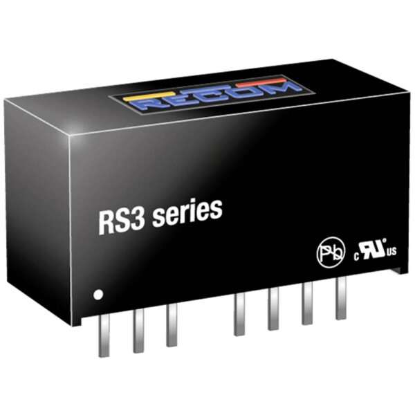 RECOM RS3-243.3S DC / DC menič napätia, DPS 3.3 600 mA 3 W Počet výstupov: 1 x; RS3-243.3S
