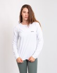 Patagonia W's L/S P-6 Logo Responsibili-Tee® Fiber White M