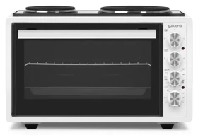 Guzzanti GZ 3641 biela / Mini rúra s platničkami / 1950W / dve platničky 14cm / 42L / 40 ° C-250 ° C / časovač / parné čistenie (GZ 3641)