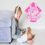 Veselá Stena Samolepka Game King Farba: oranžová, Veľkosť: 60 x 70 cm