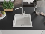 MEXEN/S MEXEN/S - Vito granitový drez 1-miska vrátane batérie Flora, biela 6503-20-670401-00