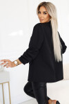 588-1 Dámska klasická bunda s prestrihnutými rukávmi - ČIERNA S/M