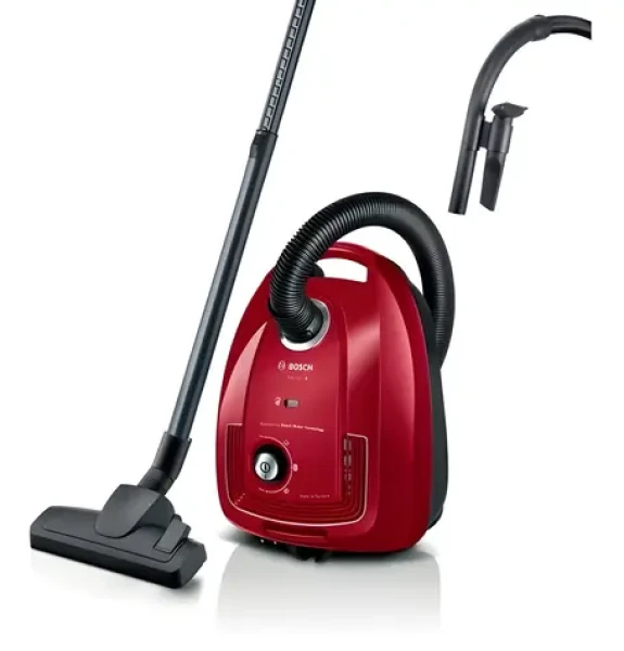 BOSCH BGB38RD2 čierna, červená / Vreckový vysávač / 600 W / 4 L / 79 dB / rádius 10 m (BGB38RD2)