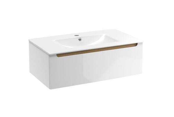 Kúpeľňová skrinka s umývadlom Naturel Stilla 80x30x45 cm biela STILLAD08005U1 STILLAD08005U1