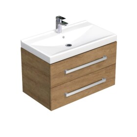 Kúpeľňová skrinka s umývadlom SAT Cube Way 80x53x46 cm dub Hickory CUBE46802DHVER CUBE46802DHVER