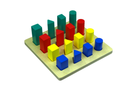 Moyo Montessori Moyo Montessori Rebrík - geometrické telesá