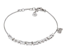 Emporio Armani Elegantný strieborný náramok pre ženy so zirkónmi EG3605040