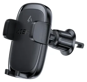 Acefast D48 čierna / Držiak telefónu do auta / do ventilácie / bezdrôtová nabíjačka