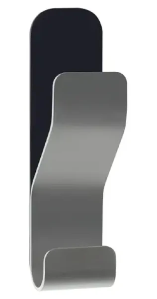 Spirella ANOBILE strieborná-čierna / Dvojitý samolepiaci háčik / nerezová oceľ / 30 x 110 mm