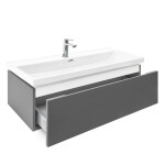 Kúpeľňová skrinka s umývadlom a batériou SAT Feel 100x30x44, 8 cm antracit mat SATFEEL100ANTU4BA SATFEEL100ANTU4BA