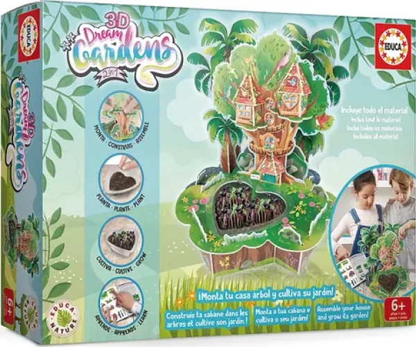 Educa Kreatívna súprava 3D Dream Gardens: Dom na strome 2v1