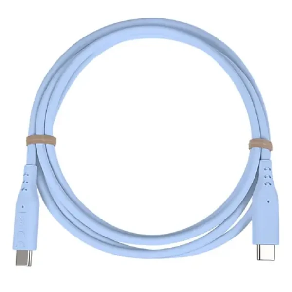 PremiumCord silikónový USB-C - USB-C modrá / Kábel / 60W / PD / 480 Mbps / 1,5 m (ku31sa15b)