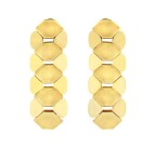 BREIL Extravagantné pozlátené náušnice Hexagonia TJ3636