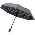 Dáždnik Francúzsko čierny, s potlačou na spodnej strane - Gregorio UNI