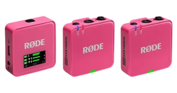 Rode Wireless GO Gen 3 ružová (WIGOGEN3PIN) / Bezdrôtový mikrofónny systém / 2x vysielač a 1x prijímač / 3.5mm jack (WIGOGEN3PIN)