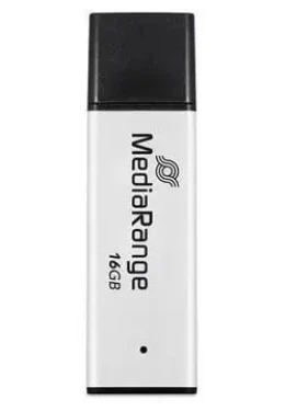 MediaRange MR1899 strieborná/čierna / USB-Stick / 16 GB / USB-A 3.2 Gen 1 / Čítanie 130 MB/s / Zápis 60 MB/s (MR1899)