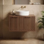 REA - Kúpeľňová skrinka pod umývadlo Core 60cm Brown REA-M0411