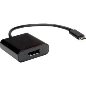 Value USB-C® / DisplayPort káblový adaptér USB-C ® zástrčka, DisplayPort zásuvka 0.10 m čierna 12.99.3220 Kábel pre displeje USB-C®; 12.99.3220