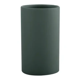 Spirella TUBE-Matt kelímok na kefky matne tmavo zelený / keramika