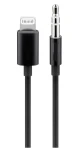 PremiumCord Lightning čierna / Redukcia / Jack 3.5 mm / 1 m / MFi certifikácia (kipod50)