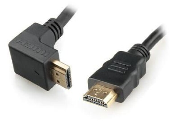 Gembird HDMI - HDMI male-male kábel 1.8 m / pozlátené konektory / s 90 ° konektorom (CC-HDMI490-6)