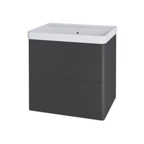 Mereo Siena, kúpeľňová skrinka s keramickým umývadlom 61 cm, antracit mat CN430