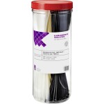 TRU COMPONENTS 1566535, 28530c209, sťahovacie pásky, 2.50 mm, 200 mm, čierna, prírodná, 1000 ks; 1566535