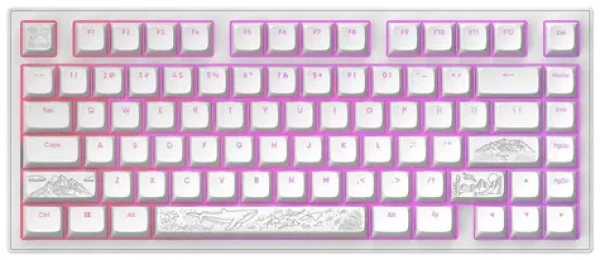 Dark Project ALU81A Terra Nostra biela / herná klávesnica / mechanická / spínače g3ms Moonstone / RGB / USB / 1.8m (DPKB_NOSTRA_81_ANSI_WHITE)