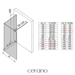 CERANO - Sprchová zástena Walk-in Onyx Corner Cube Ľ/P - 8 mm - hranatá vzpera - chróm, bronzové sklo - 130x60x200 CER-688390
