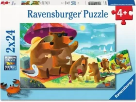 Ravensburger Puzzle: Medvedia rodinka na výlete /2x24/ od 4 rokov
