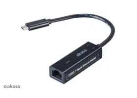 Akasa AK-CBCA07-15BK / Redukcia USB-C na Gigabit Ethernet / RJ45 / 15 cm (AK-CBCA07-15BK)