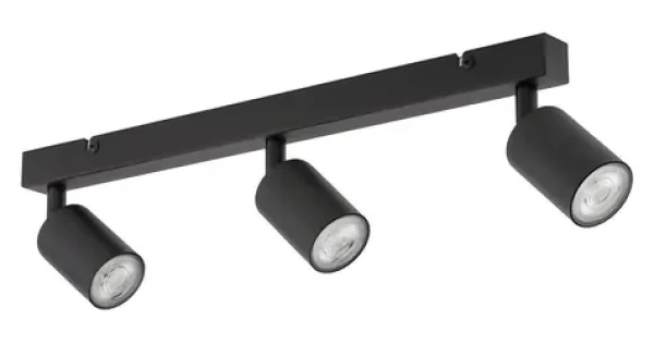 TK Lighting TOP čierna / Stropné bodové svietidlo / 3x GU10 / max. 10W / bez zdroja (6176)