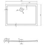 MEXEN - Flow sprchová vanička obdĺžniková slim 85 x 160, čierna mat 46R708516