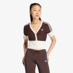 Tričko adidas V-Neck Shirt With Buttons Aurora Coffee S