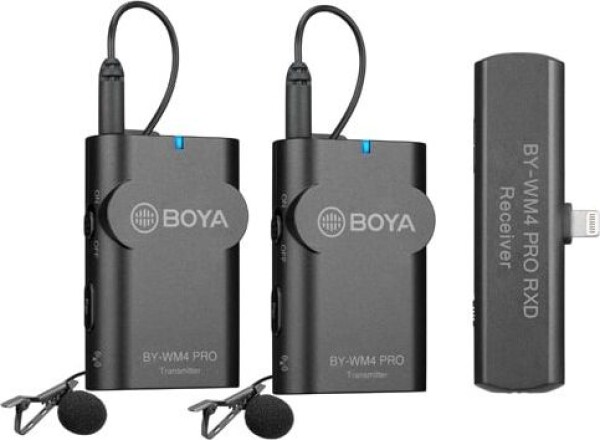Boya BY-WM4 Pro-K4 čierna / Mikrofónny systém / UHF / TRRS (BY-WM4PROK4)
