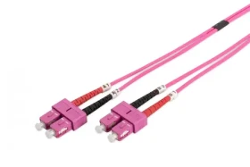 Digitus optický patch kábel SC-SC OM4 fialový / Optický patch kábel / Multimode 50/125 µm / Duplex / 1 m (DK-2522-01-4)