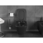 MEXEN - Teo Závesná WC misa Rimless Tornado, čierna mat 3385XX85T
