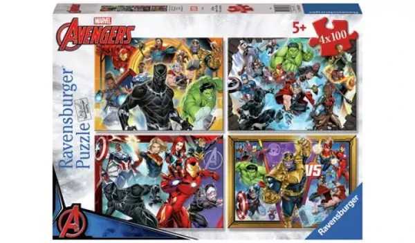 Ravensburger Avengers: Superhrdinovia - 4x100 dielikov