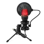 Wozinsky Studio čierna / Stolný mikrofón / USB / RGB podsvietenie / stojan