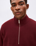 Armedangels Waarlo Fleece Troyer 3639 velvet red L