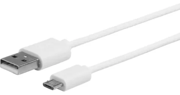 ESTUFF MicroUSB kábel / Kábel / USB-A - Micro-USB / 1 m / biela (ES603007)