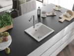 MEXEN/S MEXEN/S - Milo granitový drez 1-miska vrátane batérie Flora, biela 6505-20-670401-06