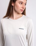 Patagonia W's L/S Capilene® Cool Daily Shirt - Boardshort Logo Dyno White M
