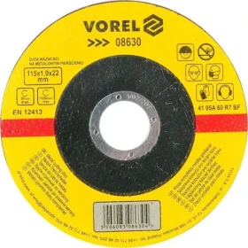 Vorel Rezný kotúč na kov 115 mm / Rezný kotúč / Priemer 115 x 22 mm / Hrúbka 1,0 mm