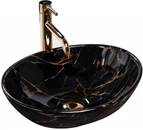 REA - UMÝVADLO NA DOSKU SOFIA BLACK MARBLE REA-U5611