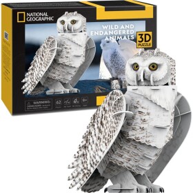 Cubicfun Puzzle 3D National Geographic Snežná sova 62 dielikov