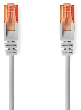 Nedis CAT6 šedá / Sieťový kábel / U/UTP / 1 m / okrúhly / PVC (CCGL85230GY10)