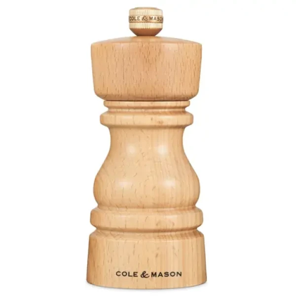 ColeMason London Natural Beech / Mlynček na soľ / výška 13 cm / bukové drevo (H233003)