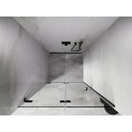 MEXEN/S - Lunar-F skladacie sprchové dvere ľavé 95, transparent, grafit kartáčovaná 836-095-000-66-00-L