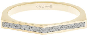 Gravelli Oceľový prsteň betónom Two Side zlatá šedá GJRWYGG122 mm